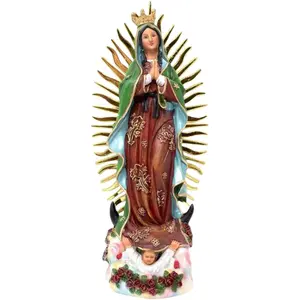 Virgen De Guadalupe 8"-20" inches Tall Con Corona  Estatua Our Lady Guadalupe Brand New