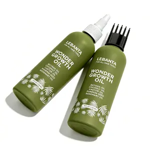 Lebanta Wonder Growth Oil Blend with Castor Pumpkin Seed Coconut & Rosemary for Thicker Stronger Hair Care Serum for Men Women 2 Pack