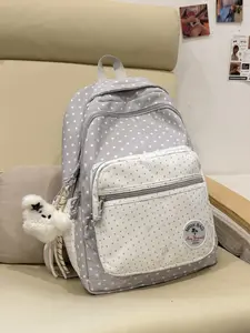 Women's Casual Backpack with Star Decoration, Multi-Pocket Zip Closure, Fashionable and Stylish, Ideal for Daily Use and Travel