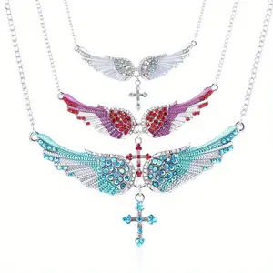 3 pieces / set Angel Wings pendant necklace and earrings jewelry set - fashionable accessories, suitable for daily wear, as well as holiday gifts Horseshoe Buckle Love Bracelet lucky flower design budget  win vc necklaces