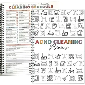 Cleaning Planner,Household Cleaning Planner, Daily, Weekly And Monthly House Cleaning Schedule And Checklist, Kitchen Bathroom Bedroom Specific Cleaning Schedules