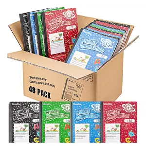 48 Pack Primary Composition Notebook K-2, Primary Ruled Journal, Draw and Write Journal for Kids, Notebook School Supplies for Students, Hard Cover, 200 Pages(100 Sheets)
