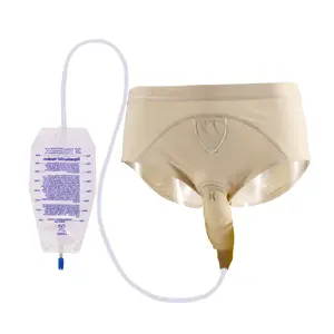 Portable and wearable women's urine collector including an 800ml urine bag with leak proof design and adjustable comfort strap suitable for daily use and travel for the elderly Yellow