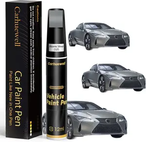 (1J7) Atomic Silver Touch Up Paint Compatible with Lexus, Exact Match Car Paint Pen Automotive Scratch Repair Remover Kit Quick & Easy Solution for Vehicle Chips and Nicks