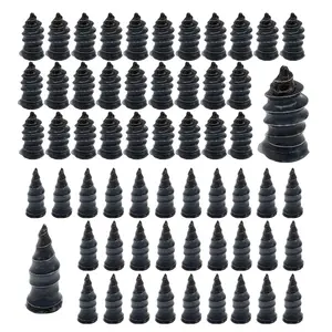 60PCS Tire Repair Rubber Nail, Vacuum Tire Repair Kits Spiral Rubber Nails, Tire Screw Plug Fast Tool Self Service Tire Repair Nail for car, Motorcycle, Truck, Tractor Tire Puncture Repair