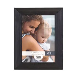 Premium Ebony Solid Wood Picture Frame, 3.5" x 5" Wooden Decor