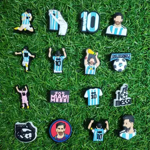 Goat Lionel Charms 1 Set( 16 Pcs) For Argentina kids Fans. Footwear Shoe Decor Comfort Parent