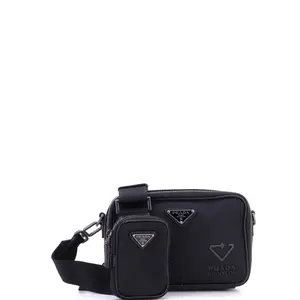 Pre-owned PRADA material Messenger Bags Brique Camera Crossbody Bag Re Nylon with Saffiano Leather Small by Rebag