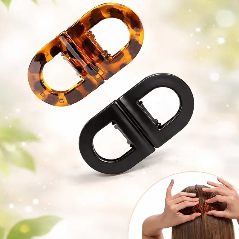 2pcs Magnetic Hair Clips, Strong Hold No-Slip Grip, Seamless Gentle Styling Clips, Suitable for All Hair Types, Everyday Hairstyles, Hair Style Accessory, Hair Clip Set, Non Slip Clips, Magnetic Hair Accessories