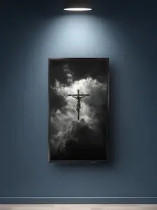 Jesus Is King Poster Print Christian Wall Art Jesus Crown Of Thorns Poster Matte Vertical Religious Wall Artcrucifixion Jesus Poster