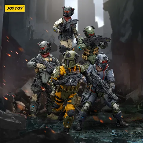 JOYTOY Dark Source 1/18 Action Figures Stellar Scar Assault Team Gravelgold Darksilicon Titanite Firesulfur Ghostmanganese