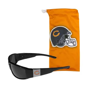 Siskiyou Sports NFL Chrome Wrap Sunglasses and Bag