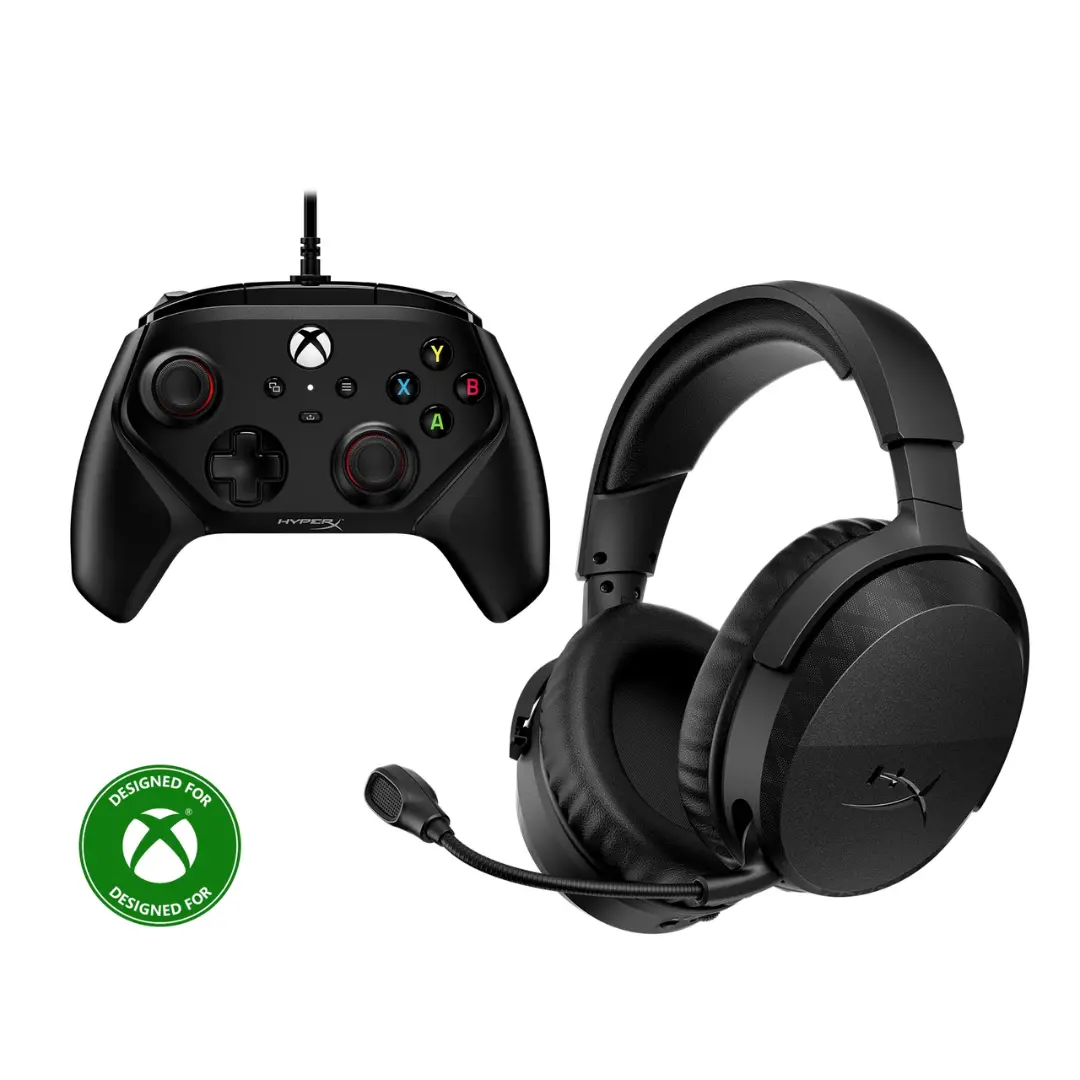HyperX Xbox Bundle - CloudX Stinger 3 Wireless Headset, Clutch Gladiate Controller HyperX Xbox Bundle - CloudX Stinger 3 Wireless Headset, Clutch Gladiate Controller