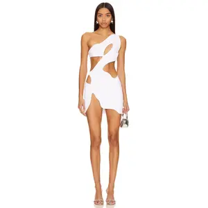Mother of All Swan Mini Dress in White