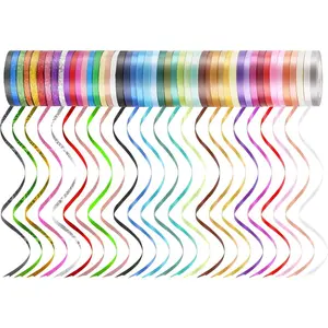 48 Rolls Curling Balloon String Ribbons, 48 Colors 5mm 11 Yards Gift Wrapping Ribbons for Art Crafts Bows Wedding Party Florist