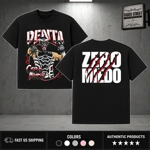PENTA CERO MIEDO Vintage Wrestling Tee WWE TNA ECW Graphic Shirt – Charismatic Enigma Retro Washed Black Tee – Wrestling Streetwear Gift for Fans