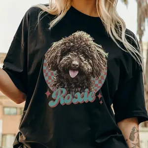 Custom Vintage Pet Unisex T-shirt, Pet Photo  Name Custom Personalized Dog