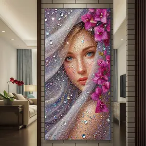 Diamond Painting Kit, Mosaic Craft Set, Beginner Friendly 5D DIY Diamond Art Tool, Round Full Diamond Gemstone Painting Gift for Home Wall Decor