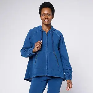 DG2 by Diane Gilman Knit Flex Crystal Trimmed Swing Jacket