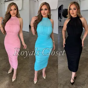 Inez mesh midi dress