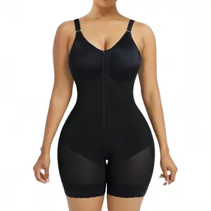 Women’s Colombian Shapewear Bodysuit, Full Body Tummy Control Faja Waist Trainer with Zipper Crotch, Butt Lifter Compression Shaper, Adjustable Detachable Shoulder Straps, Tight-Fitting Slimming Bodywear girdle