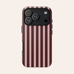 This sturdy 2-in-1 phone case features burgundy and pink stripes, offering durability, shock absorption, and a stylish design. Compatible with iPhone 17 Promax 16 Plus 15 14 13 12 11 and Samsung Galaxy S26 Ultra S25 S24 Plus S23 FE.MFL83