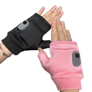 Adjustable Temperature USB Heated Fingerless Gloves Unisex for Office Study Gaming & Outdoor Use in Winter