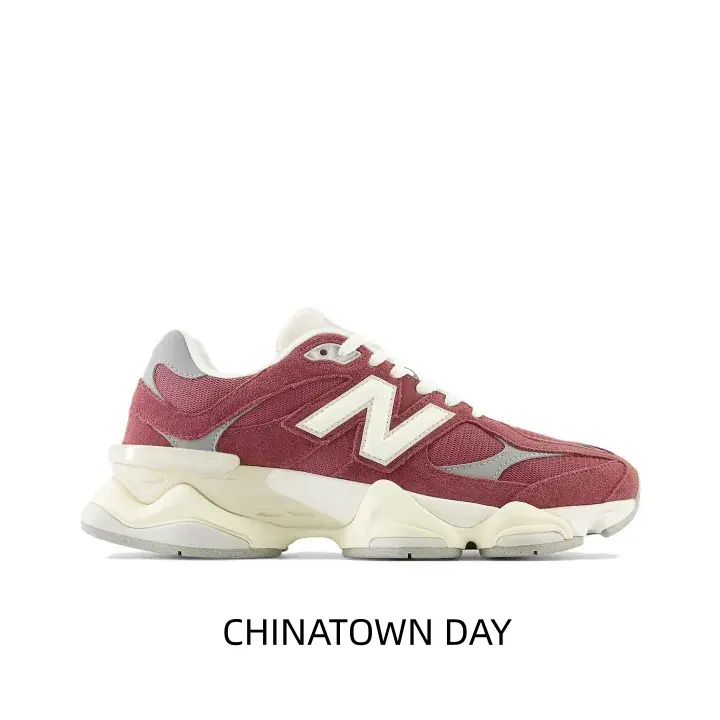 Burgundy-Cream Chunky Sneakers, Layered Side Panels, Suede-Mesh Blended Upper, Sculpted Thick Sole, Casual Street-Style Daily Wear, Running Training Sports Collectibles Accessory