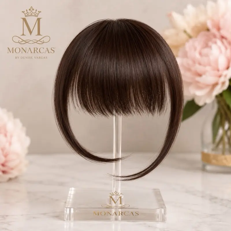 Clip-In Brown Bangs