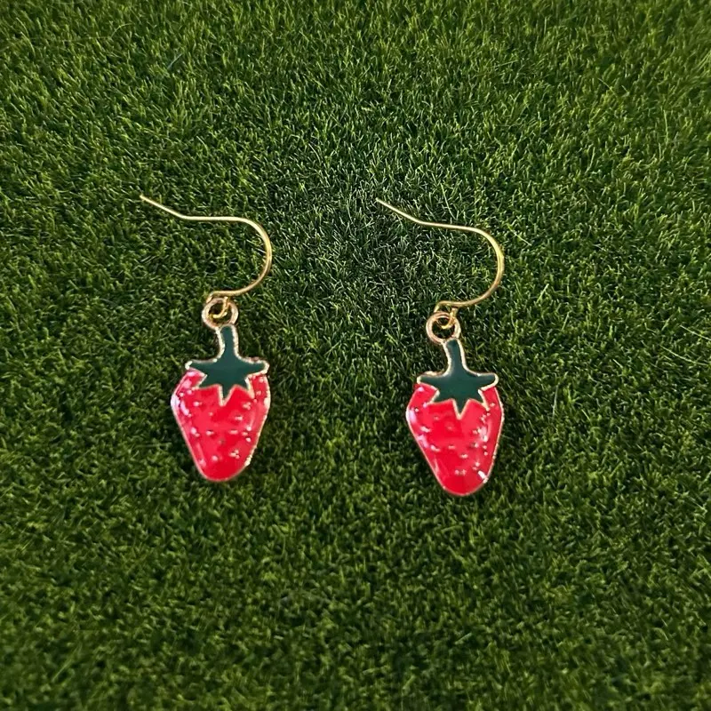 Strawberry Nickel Free Dangle Earrings