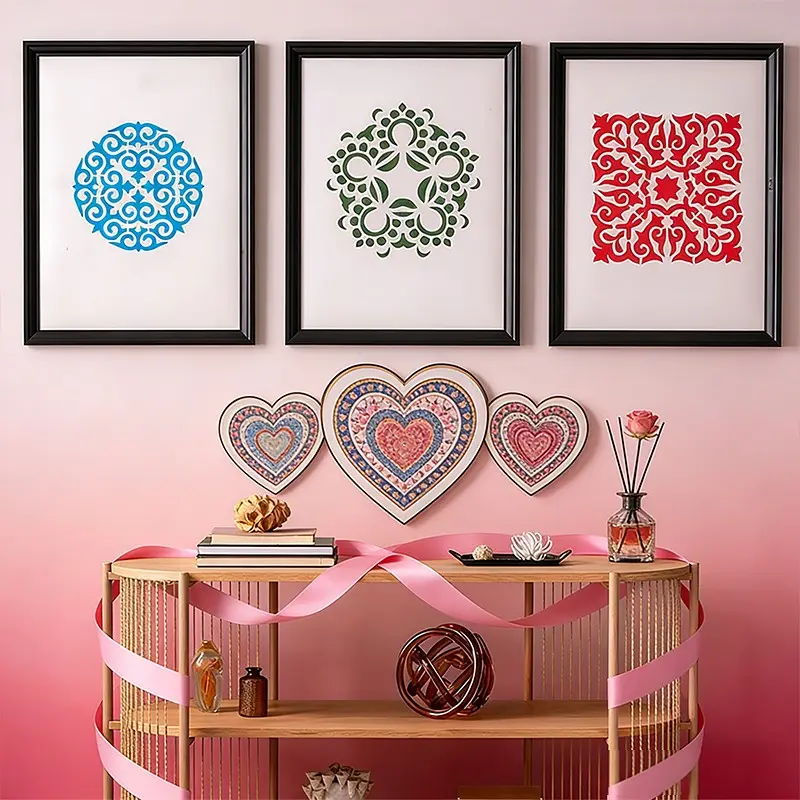 16 Piece Mandala Template Set, Reusable Cutout Art Templates, Ideal for Journaling & DIY Crafts, Perfect for Artists & Hobbyists