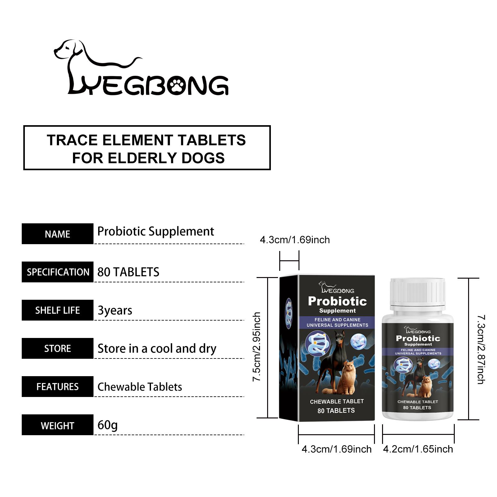 Cat and Dog Universal Compound Probiotic Tablets - Pet Nutrient Supplement Tablets - Dog and Cat Nutritionlitter pellets, spray, litter tray, litter box, removal