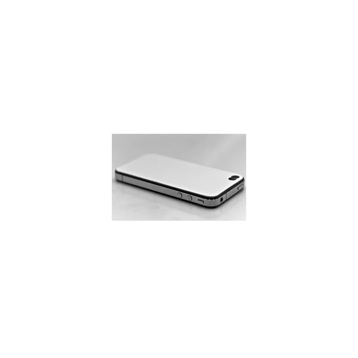SlickWraps Glacier Genuine Leather Protective Case for iPhone 4/4S - Durable, Aesthetic, Reusable White Cover with Natural Texture (Mobile Phone Accessory)