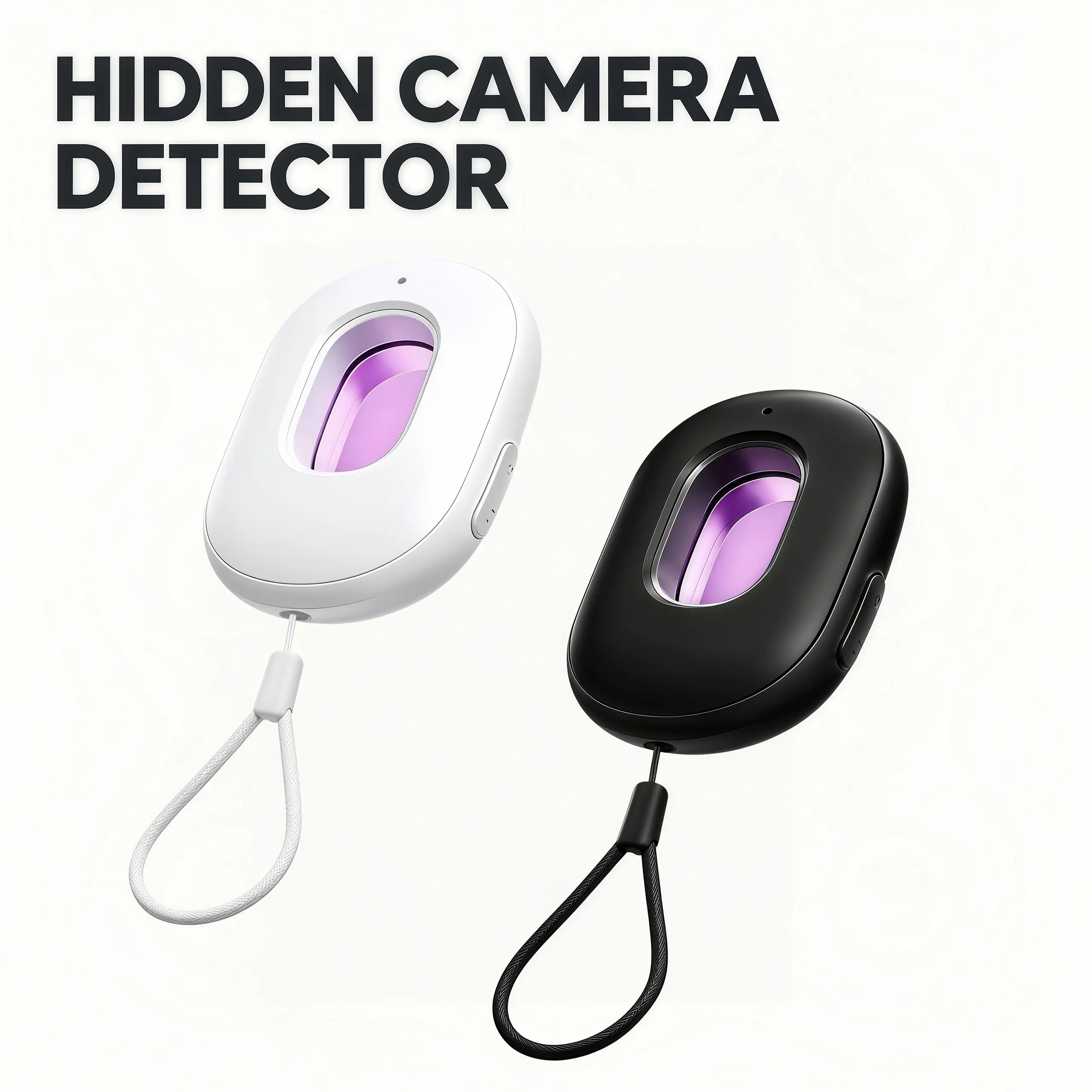 Portable Hidden Camera Detector, Infrared Lens Finder with 3D Space Detection Chip, Equipped with Filter & Infrared Spectrum Scan, 3 Detection Modes, Sound & Vibration Alarm, Built-in LED Flashlight, Privacy Protection for Hotel & Home