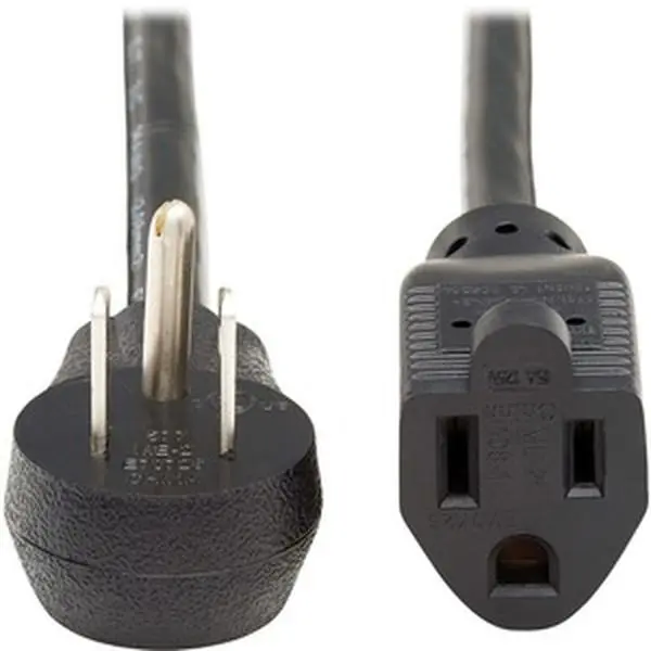 Tripp Lite Consumer-Grade Power Extension Cord Accessory, 10 ft 14 AWG, Right-Angle 5-15P to 5-15R Connector, 15A, Gadget for Different Uses