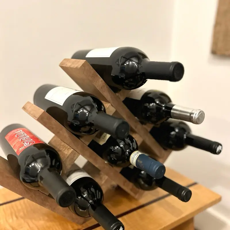Wine Rack - Solid Wood Wine Storage Solution for Home or Bar - Sleek & Stylish Design for Wine Connoisseurs