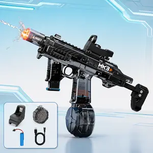 BLACK Electric toy Water Gun with Flash Light, Automatic SquirtGun Blaster 27-30 FtRange, Summer Outdoor Toy Git forkids & Adults