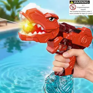 Continuous Fire Dinosaur Water Sprayer, New LED Electric Flash Safety Outdoor Water Spray Toy, Cool Lights Automatic Water Spray, Summer Pool Party Gift