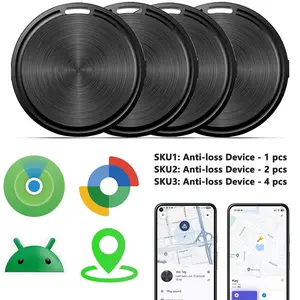 Air Tracker Tag with Dual System 1/2/4 Pack, Smart Wireless Key Finder Works with Android Google Find Hub or iOS Apple Find My APP, BT Item Locator for Luggage, Suitcase, Bags