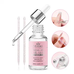 Mioauxoi Press On Nail Remover | Odorless, No Acetone, Gentle Press-On Nail Remover Serum for Fake Nails | 30 ml/1.01 fl. oz.Two crystal sticks are presented as a gift