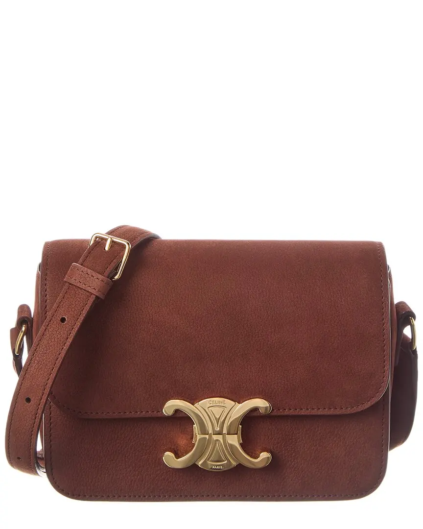 CELINE Teen Triomphe Leather Shoulder Bag