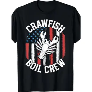 Crawfish Boil Crew Funny Cajun Shirts for Men Mardi Gras T Shirt