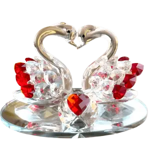 Eternal Love Swans Crystal Figurine