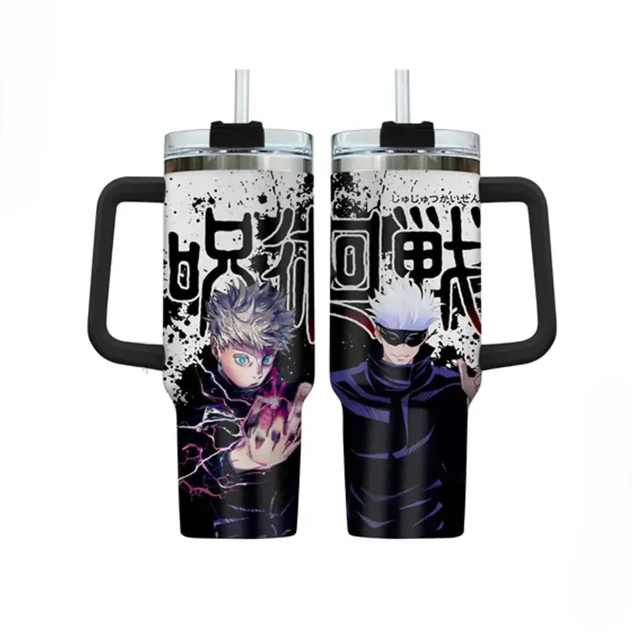 [Made in US] Gojo Satoru 2 40oz Tumbler , New Anime Jujutsu Kaisen Cup , Jujutsu Kaisen Stainless Steel Travel Tumbler Mug