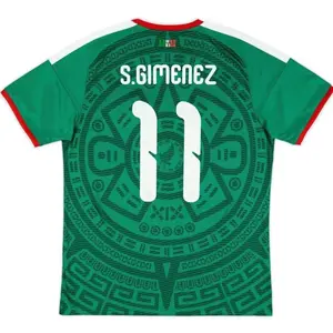 Mexico Soccer Jersey S Gimenez 11 Official Team Green
