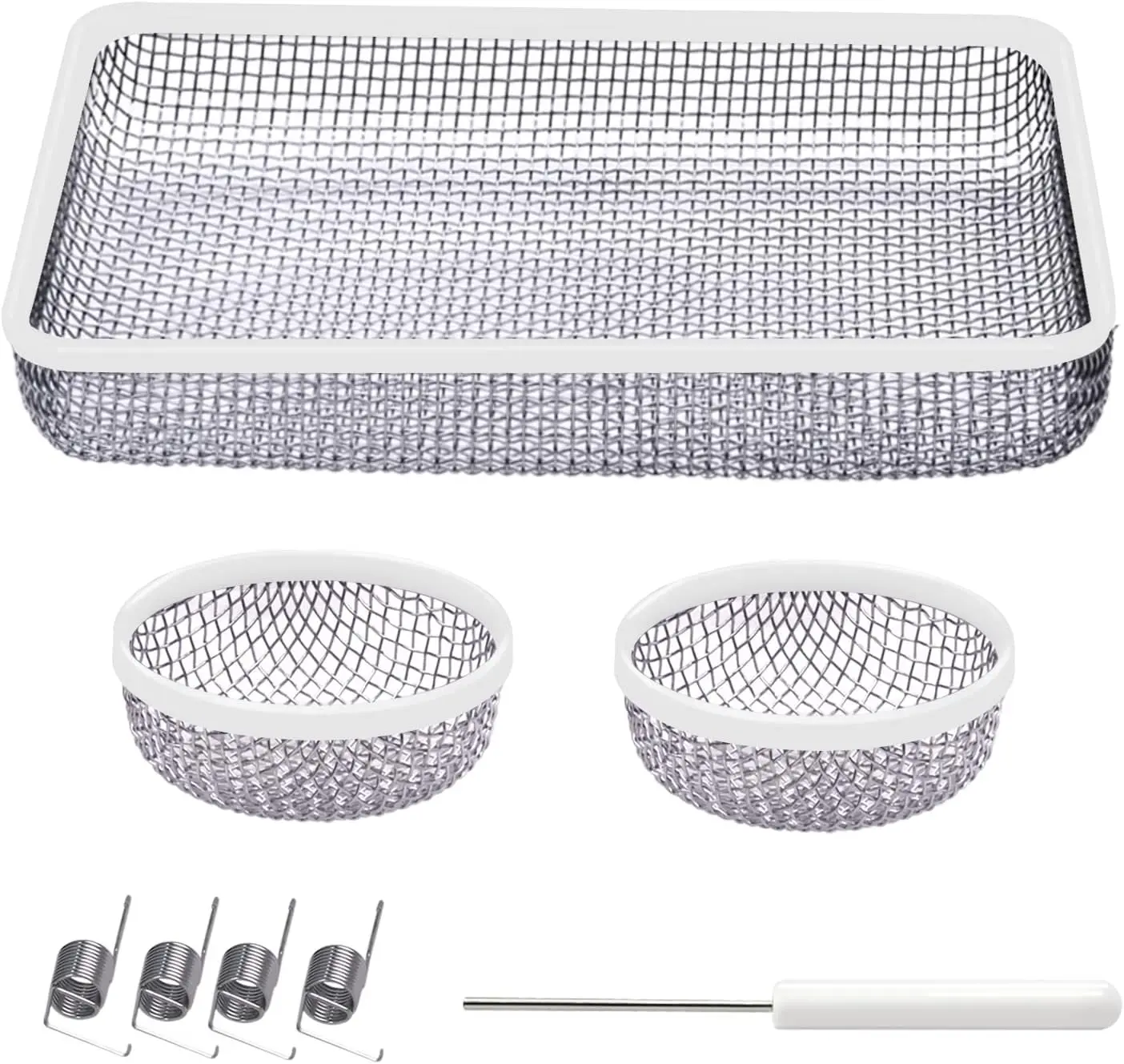 3 Pack RV Furnace Vent Cover Screens for RV Water Heater Vent Cover RV  Screen Flying  Screen Stainless Steel Mesh with Installation Tool and  Rubber