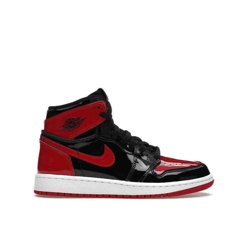 Jordan Kid's 1 Retro High OG Patent Bred Basketball Shoes, from StockX Jordan Kid's 1 Retro High OG Patent Bred Basketball Shoes, from StockX