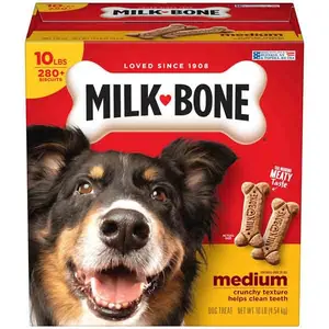 Milk-Bone Original Dog Treats Biscuits for Medium Dogs 10 Pound Crunchy Texture Helps Clean Teeth Loved Since 1908