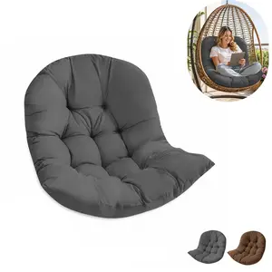 Hanging Egg Chair Cushion, Thick Tufted Replacement Seat Cushion, Water Resistant Soft Lounge Pad, for Wicker Rattan, Swing, Papasan Chairs