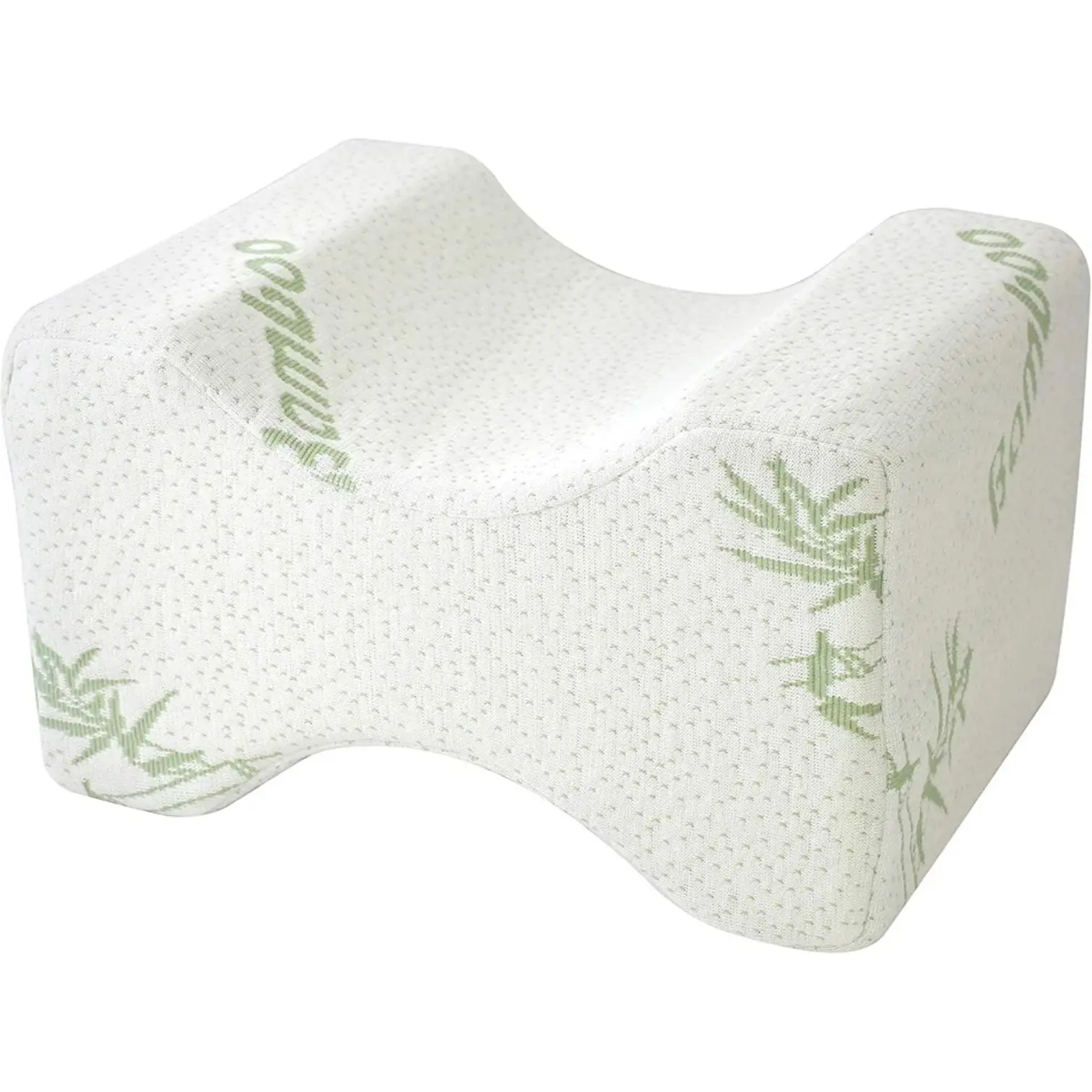 Orthopedic Memory Foam Knee Pillow - Ergonomic Hourglass Design for Sciatica & Back Pain Relief - Adjustable Strap & Removable Bamboo Cover - Perfect for Side Sleepers